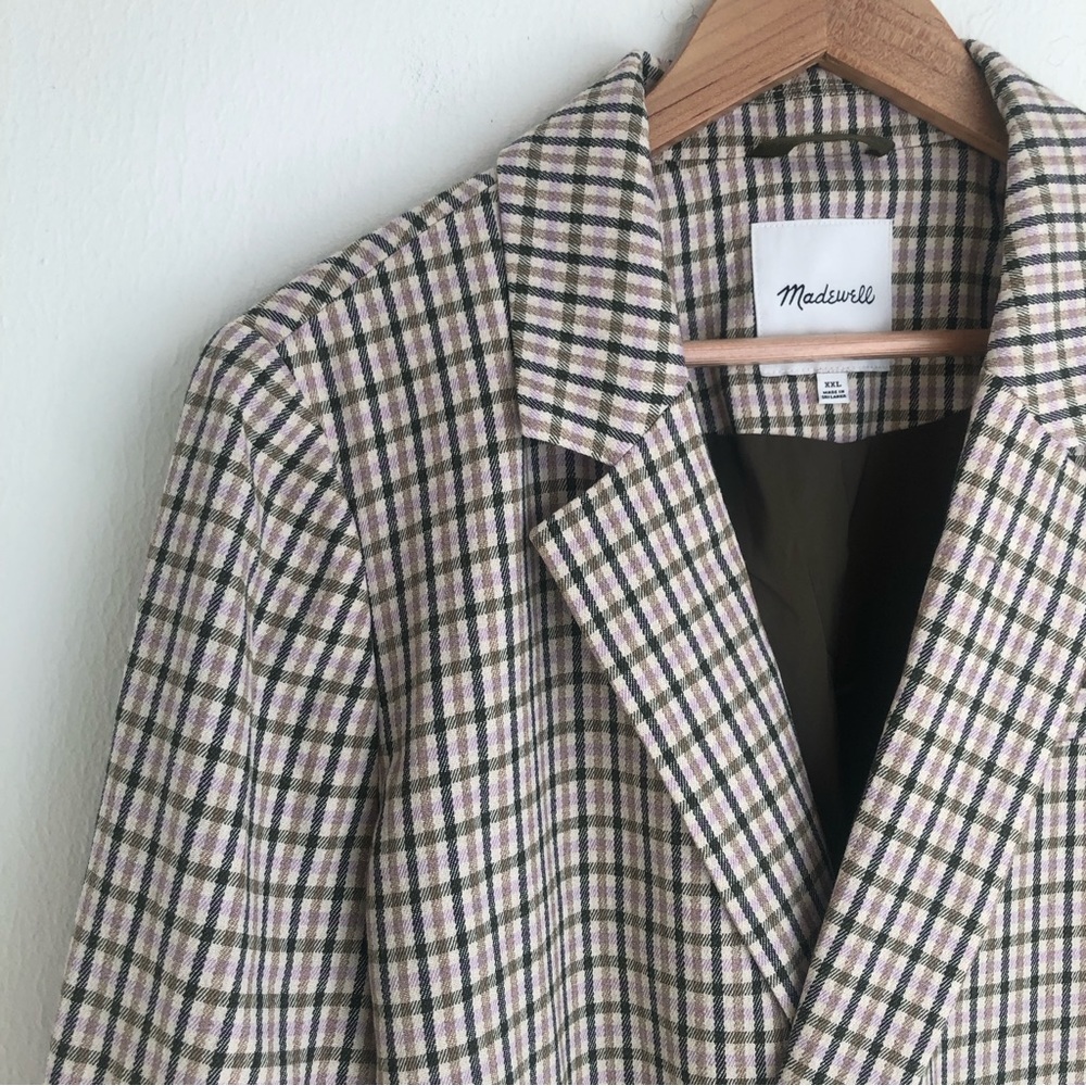 Madewell size XXL Regular Dorset Blazer in Albermarle Plaid - Picture 7 of 7